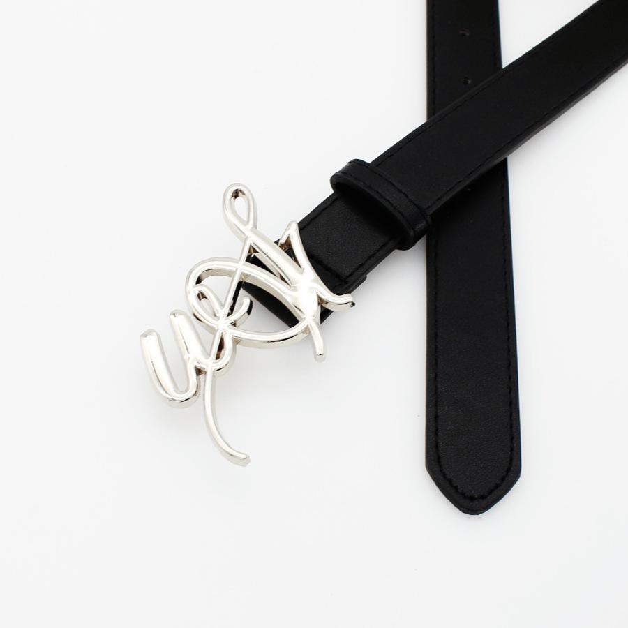 English Letter Buckle Belt, Jeans Dress Accessories Personalized Belt Women