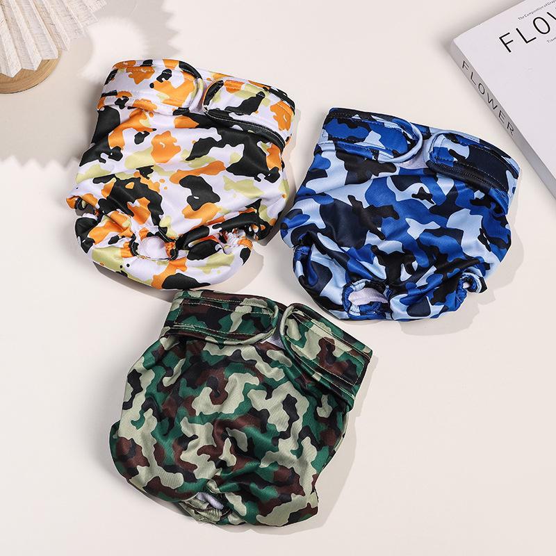 Washable Pet Physiological Pants: Small Dog Plaid Print Menstrual Diapers