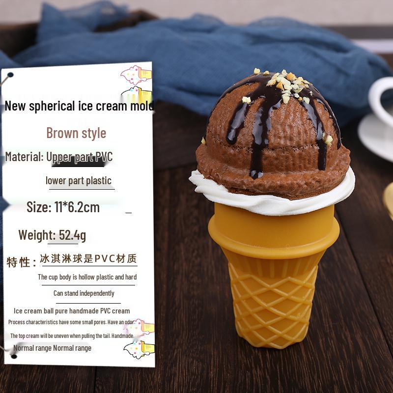 Chocolate Cream Crispy Cone Dessert Toy Photo Prop