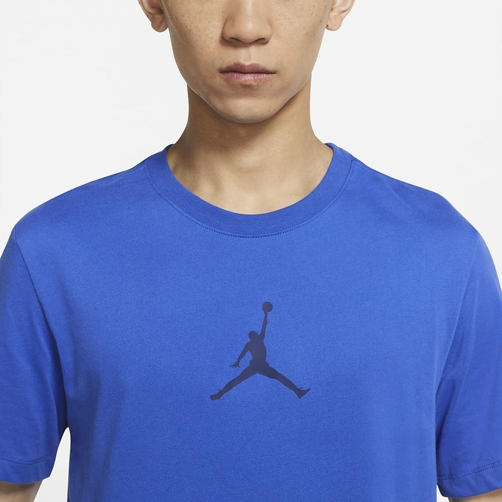 Jordan Logo Print Straight-Cut Crew Neck T-Shirt Men Tops White CW5191-480