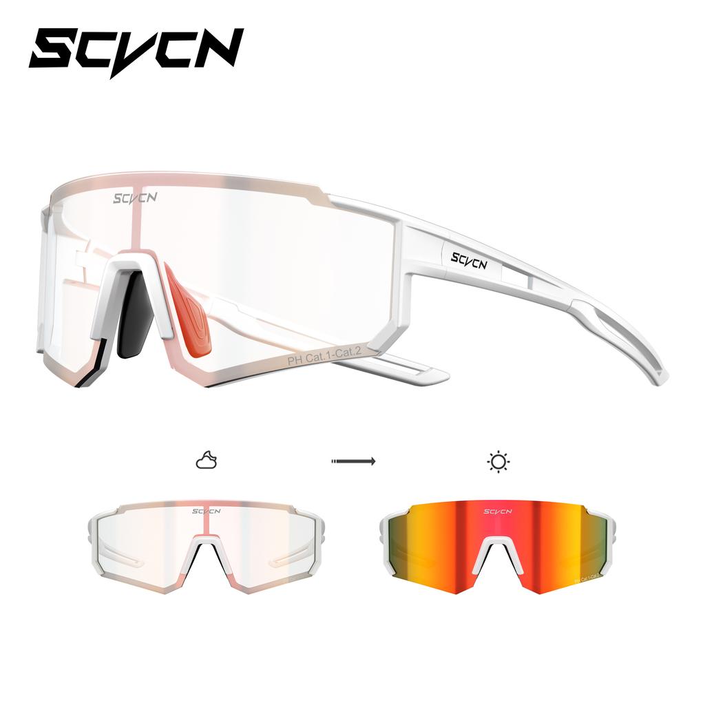 SCVCN Photochromic Hiking Eyewear Cycling Glasses Sports Sunglasses for Women Outdoor Road MTB Bike Glasses UV400 Men Windproof