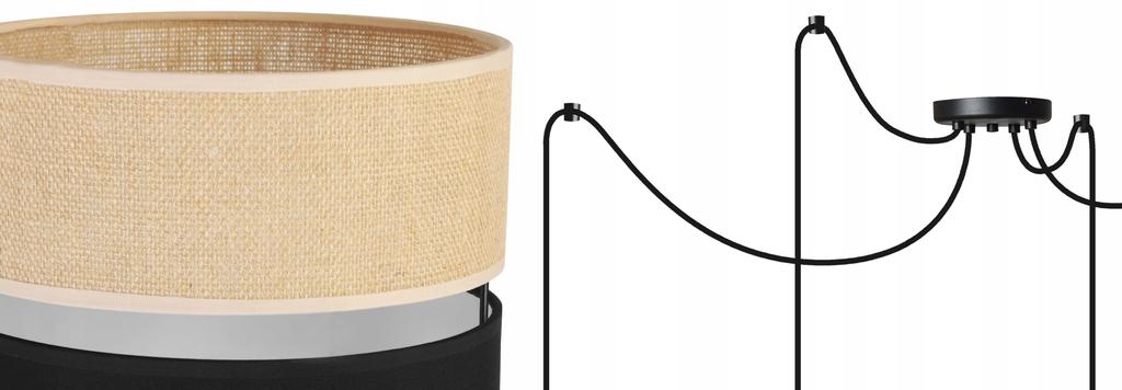 Spider Ceiling Hanging Lamp, Lampshade 20 Cm Black