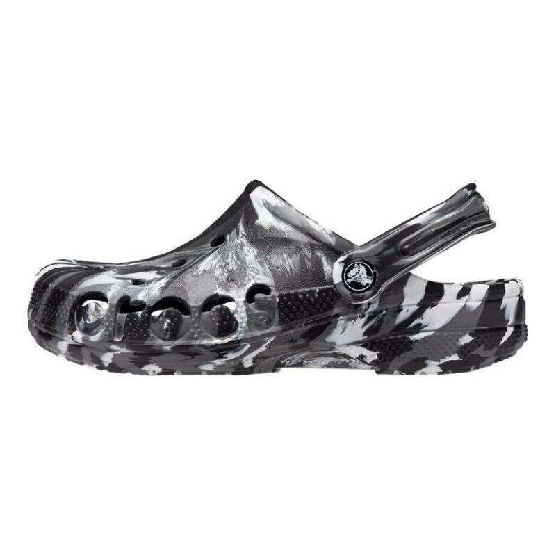 Crocs Fashion Outdoor EVA Marble Pattern Outdoor Breathable Clogs 3cm Unisex Black 206935-066 41-42