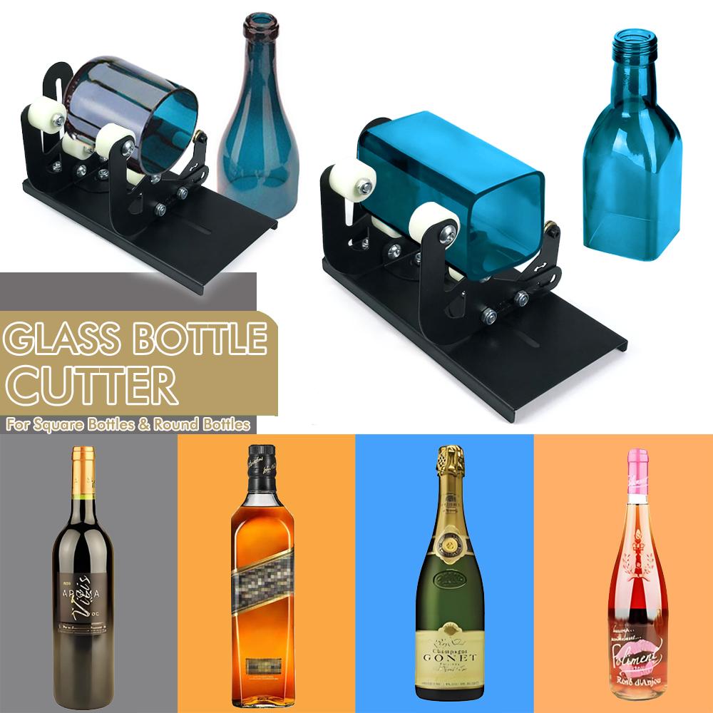 DIY Glass Bottle Cutter Tool Square Round Wine Beer Glass Sculptures Cutter Machine for Beer Glass Cutting Bottles Holder