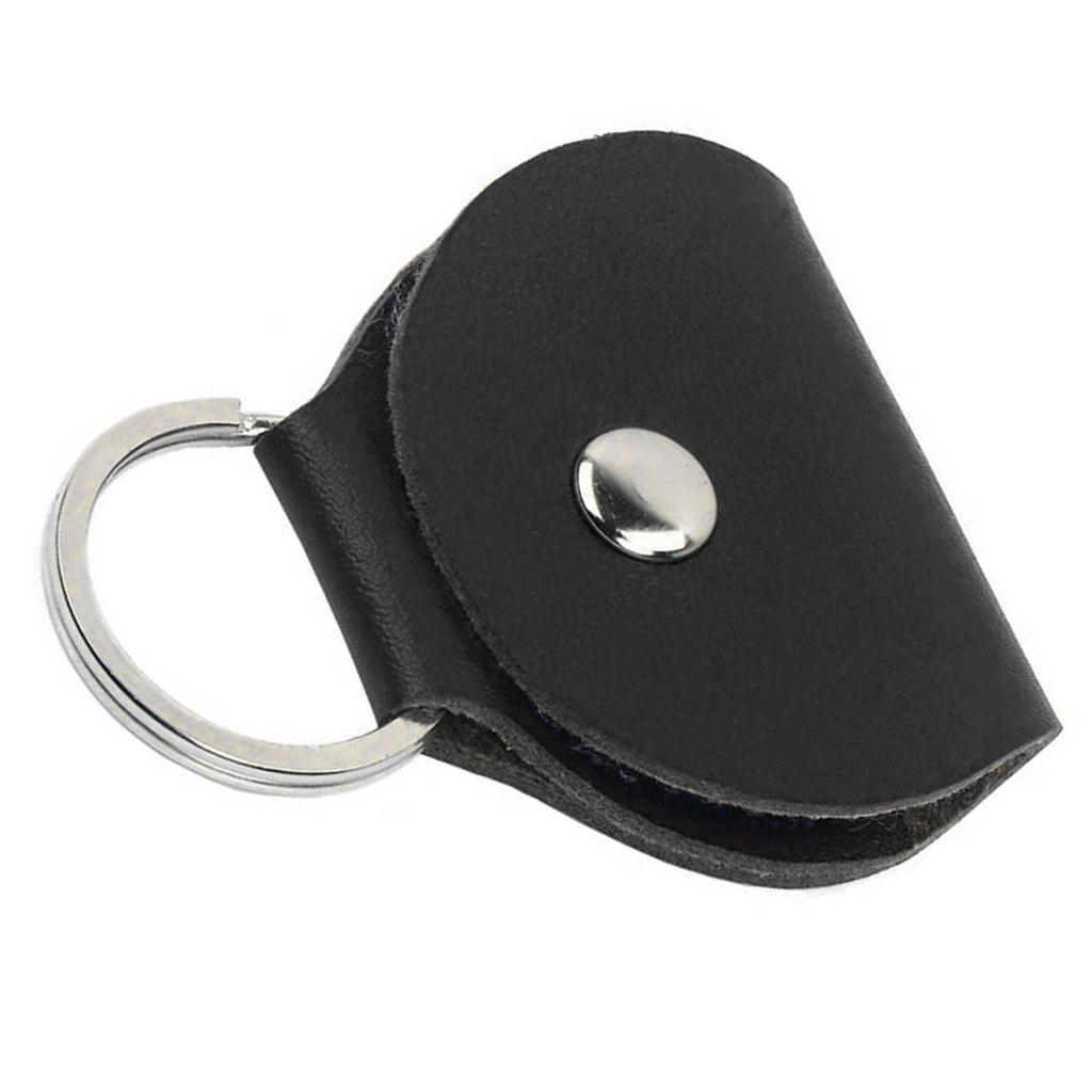 Guitar Pick Holder Case PU Simple Portable Multifunctional Guitar Pick Bag Keychain Gifts