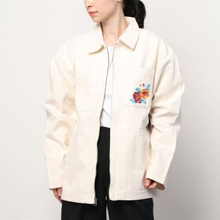 Vans Casual Comfortable Loose Warm Jacket Women Jackets Beige VN0A5JGO7VJ