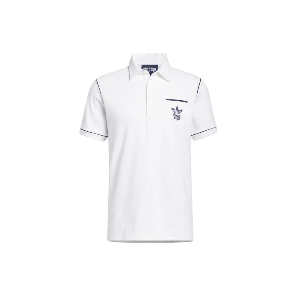 Adidas Originals X Bogey Boys Collaboration SS23 Brand Logo Pocket Button Short Sleeve Polo Shirt Men Polo Shirts White IB2942