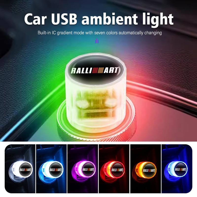 Car USB Light mood lamp Plug Play interior Decorations For Mitsubishi Outlander Lancer L200 ASX Pajero Grandis Eclipse