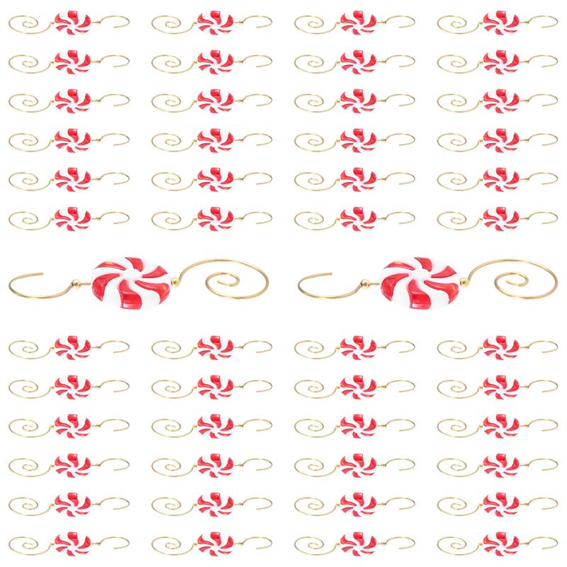 

ABNO-50Pcs Christmas Trees Ornament Hooks Christmas Decorate Metal Hooks Outdoor Christmas Decorate Metal Outdoor Ornament Festi