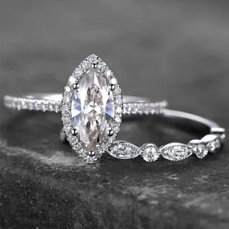 New 2-Piece Set Of Rings With European And American Style, Personalized Luxury, High-End Design, Temperament, And Trendy Jewelry