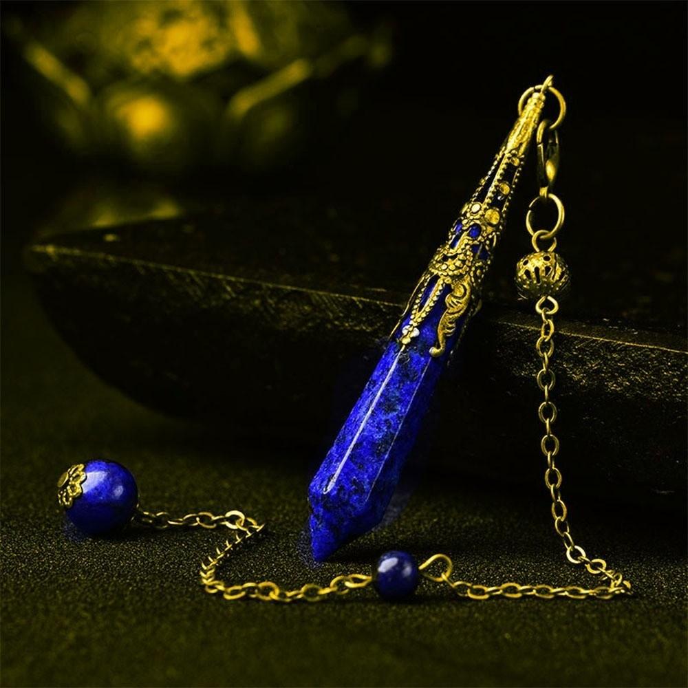 Energy Natural Crystal Pendulums Hexagon Cone Witch Spiritual Pendulos Jewelry Gift