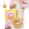 Cute Plush Bear Keychain Charming Bubble Blowing Design Perfect Gift For All Ages