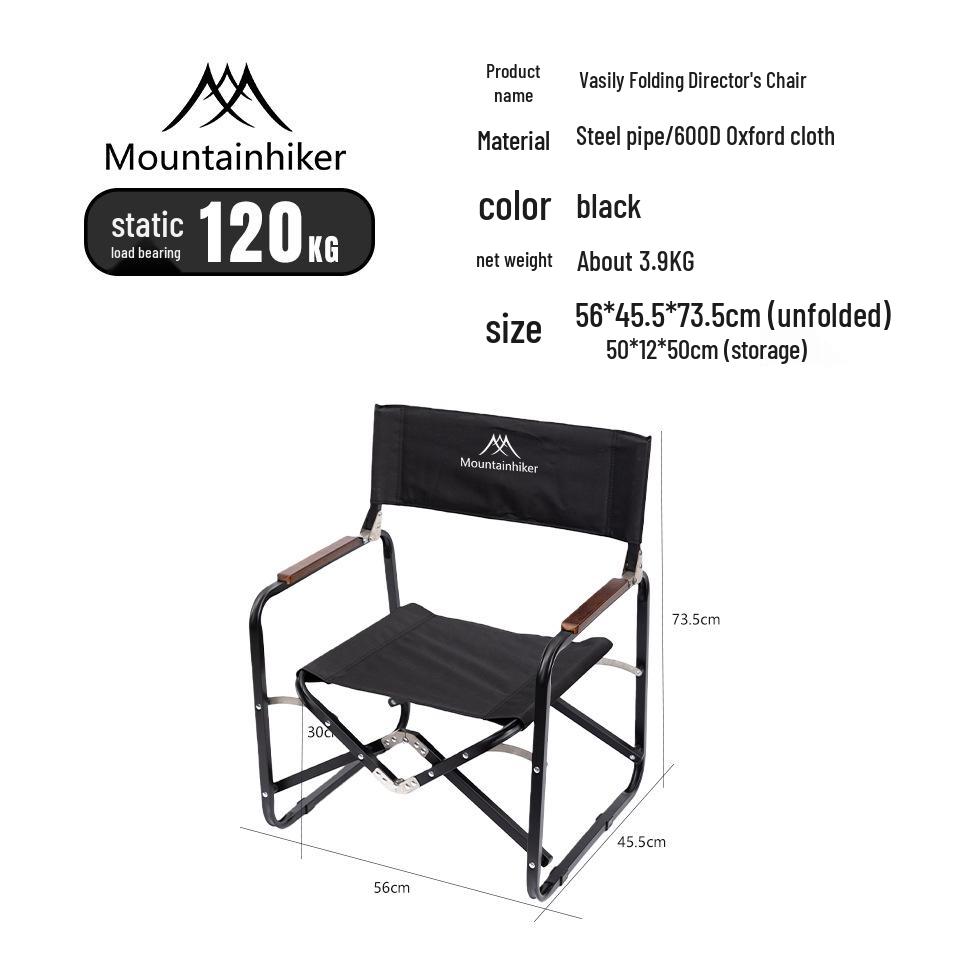Shan Zhi Ke Portable Folding Director Chair for Outdoor Camping and Beach