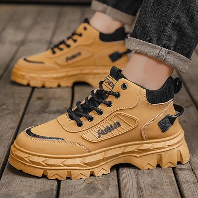 Men's Boots Outdoor Waterproof Men Ankle Boots Men Platform Work Safty Shoes for Men Casual Hiking Shoes Breathable Men Sneakers