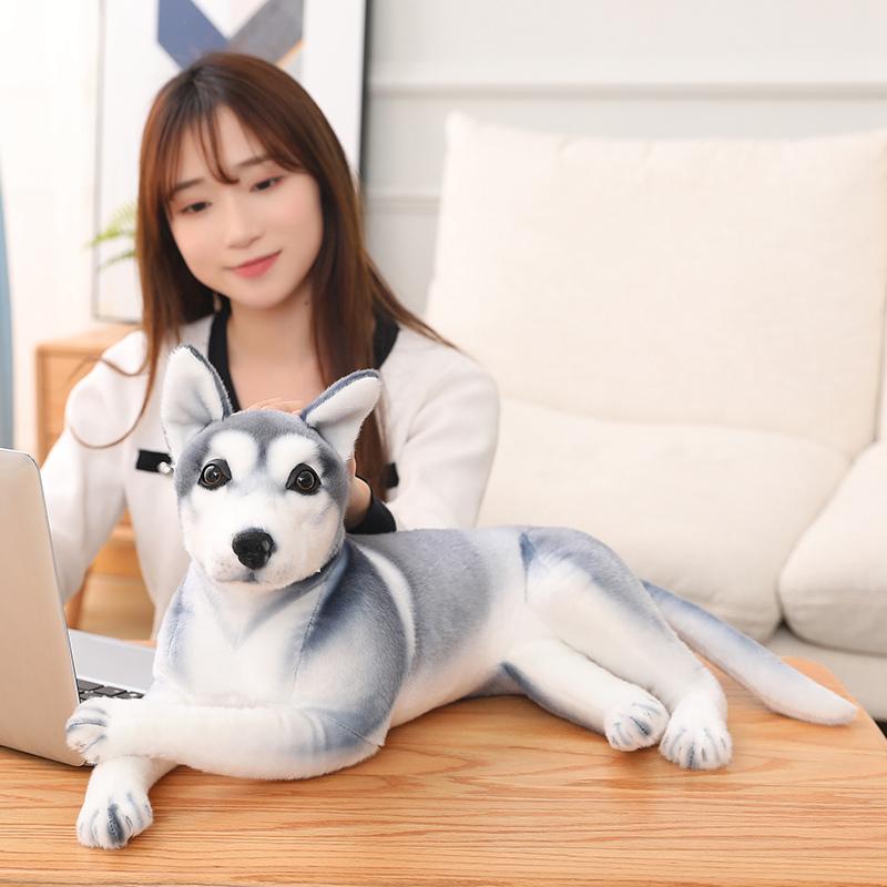 New Stuffed Soft Simulation Husky Plush Toys Lovely Animal Dog Dolls Pillow Creative Birthday Xmas Gifts