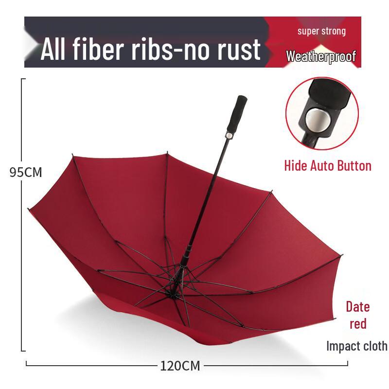 Hanyou Extra Large Fiberglass Straight Handle Umbrella