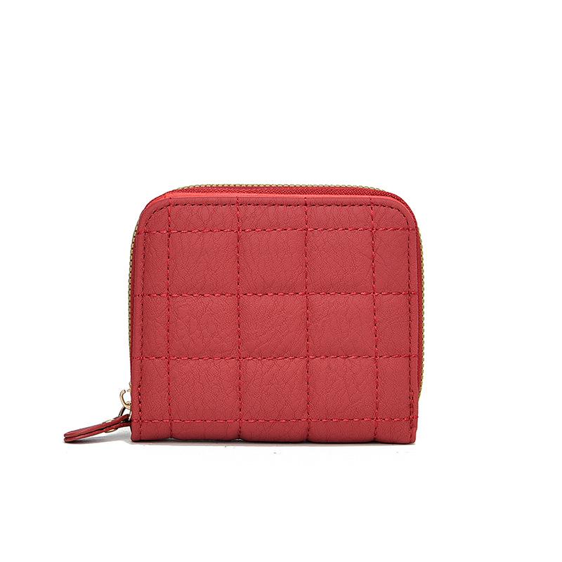 Damen Frühling Koreanischer Stil Bestickt Kurze Reißverschluss Geldbörse