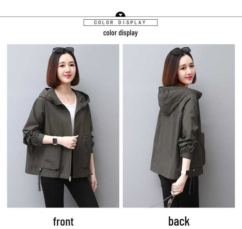 Mom's High-End Women's Hooded Jacket - New 2024 Spring/Autumn Casual Loose Fit