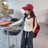 SNOOPY Girls' V-Neck Long Sleeve T-Shirt