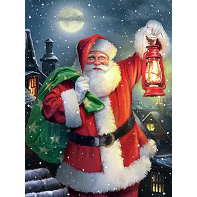 DIY Santa Claus 5D Diamond Painting Full Round Drill Christmas Gift Home Decoration Embroidery Cross Stitch Handcraft Art Kits