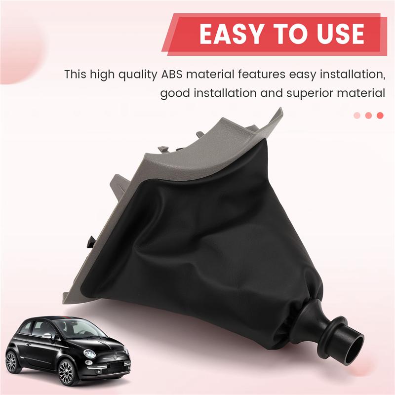ABLZ-Car Hand Speed Ball Gear Shift Knob Gaiter Collar Boot Dust Cover For Fiat Ducato Boxer 6072500026 Frame