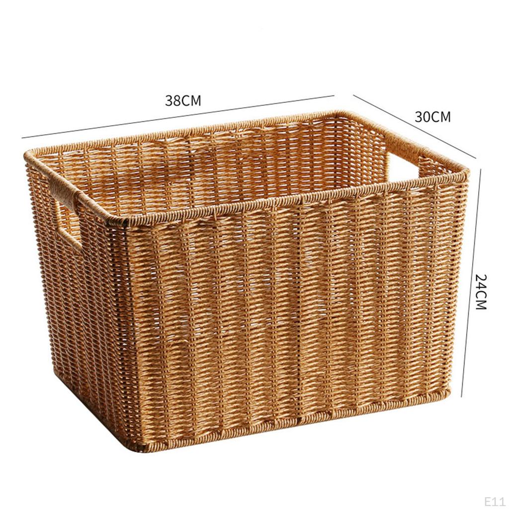 Decorative Storage Bin Sundries Baskets Desktop Basket Woven for Household