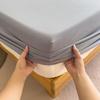 Cross-Border Solid Color Brushed Fitted Sheet Set - Water-Washable Protective Cover & Pillowcase for Simmons, Heat Transfer Compatible