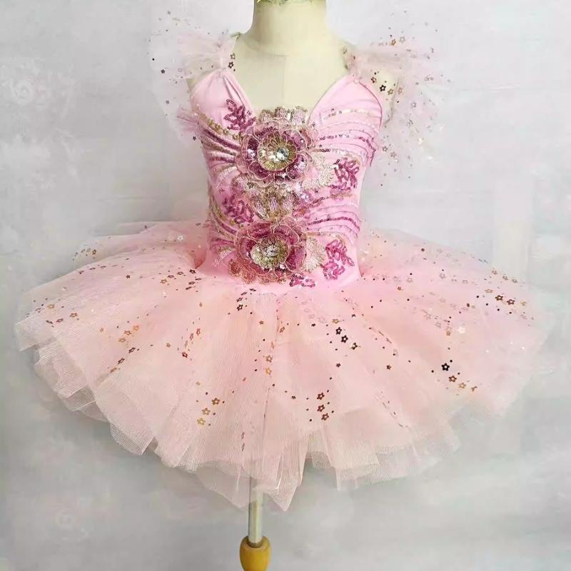 Fashion Ballet Dress Stage Performance Costume Girl's Ballerina Outfit Children's Clothes Ballet Dance Wear Summer Dresses