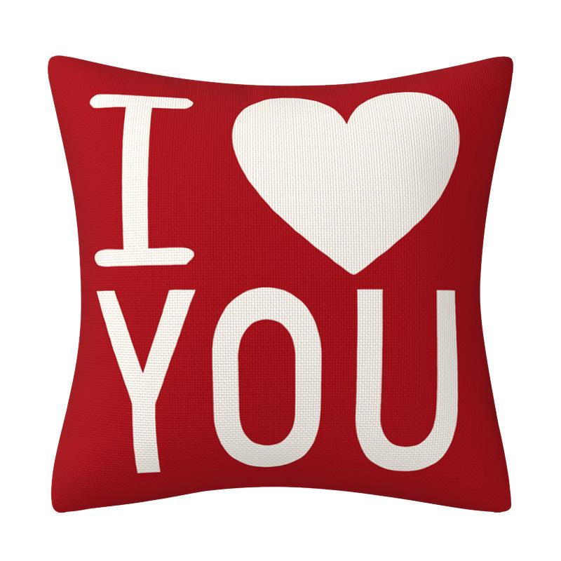 

Valentine s Day Cushion Heart Arrow Print Cushion Linen Cushion Home Pillow Cover Cushion Cover 45*45cm