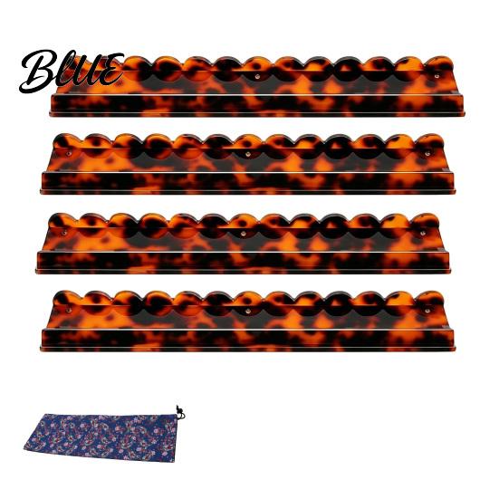 Mahjong Accessory 1/4Pcs Rack with Magnetic Pusher & Storage Bag Scalloped Acrylic Mah Table Organizer Jongg Tile Holder Bar Gift for American