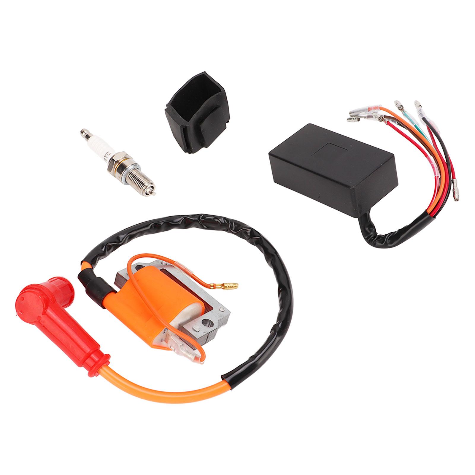 

Ignition Coil Kit 355‑82310 Engine Ignition Module with CDI Box Spark Plug for G1 Golf Car Cart 1979‑1986