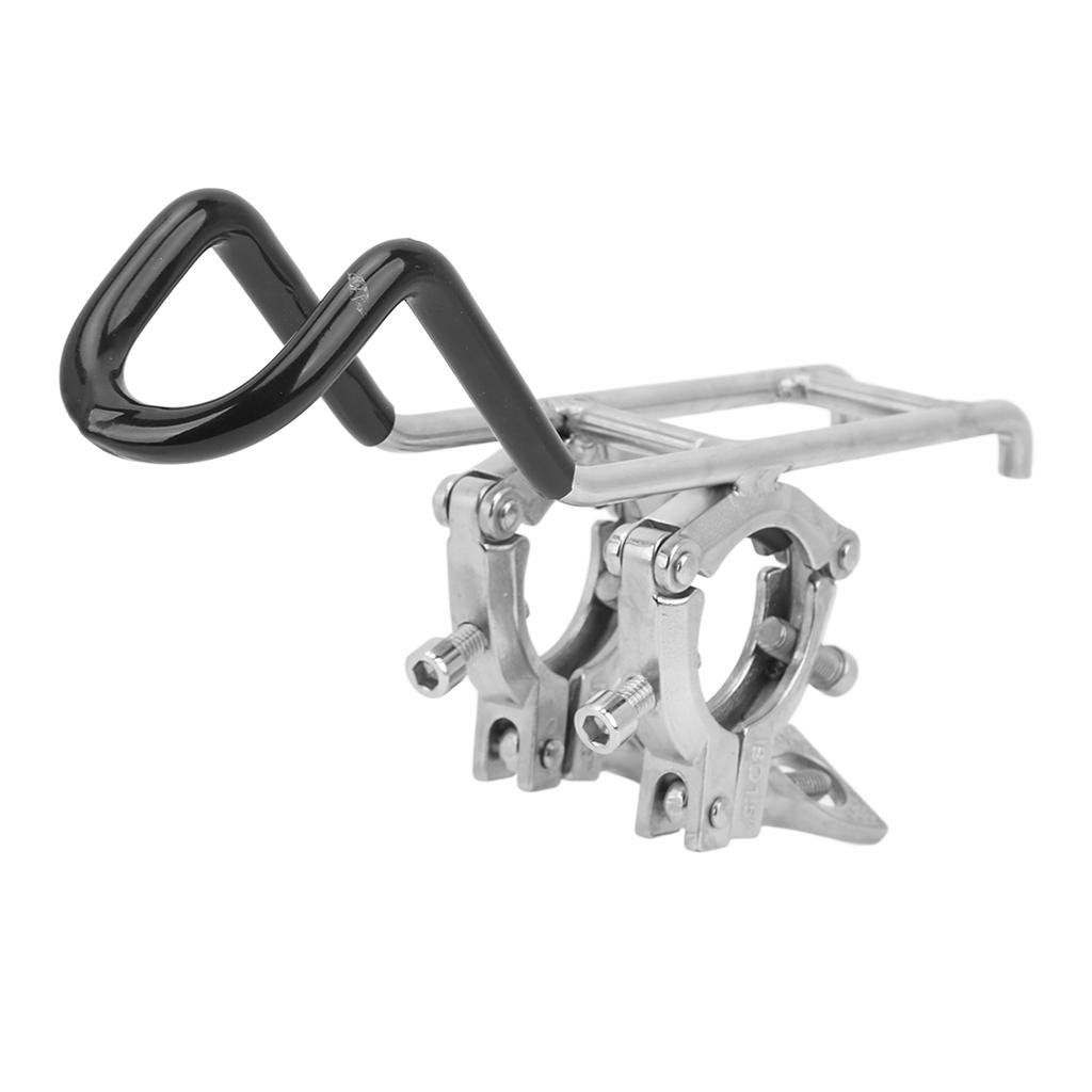 Boat Fishing Rod Holder Stainless Steel Double Clamp Fishing Pole Dock Support for Yacht Boats