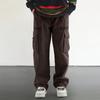 Men's Overalls Drawstring  Multi Pocket Casual Pants Hiking Pants Cotton Twill Pants
