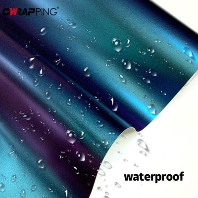 Blue and Purple Chameleon Vinyl Film Motorcycle Sticker Gloss Matte Waterproof Accessories Suitable for Body Helmet Decoration