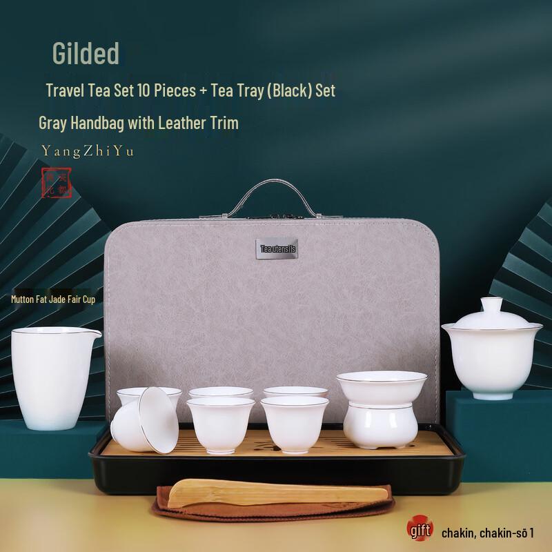 Dehua White Porcelain Suet Jade Tea Set