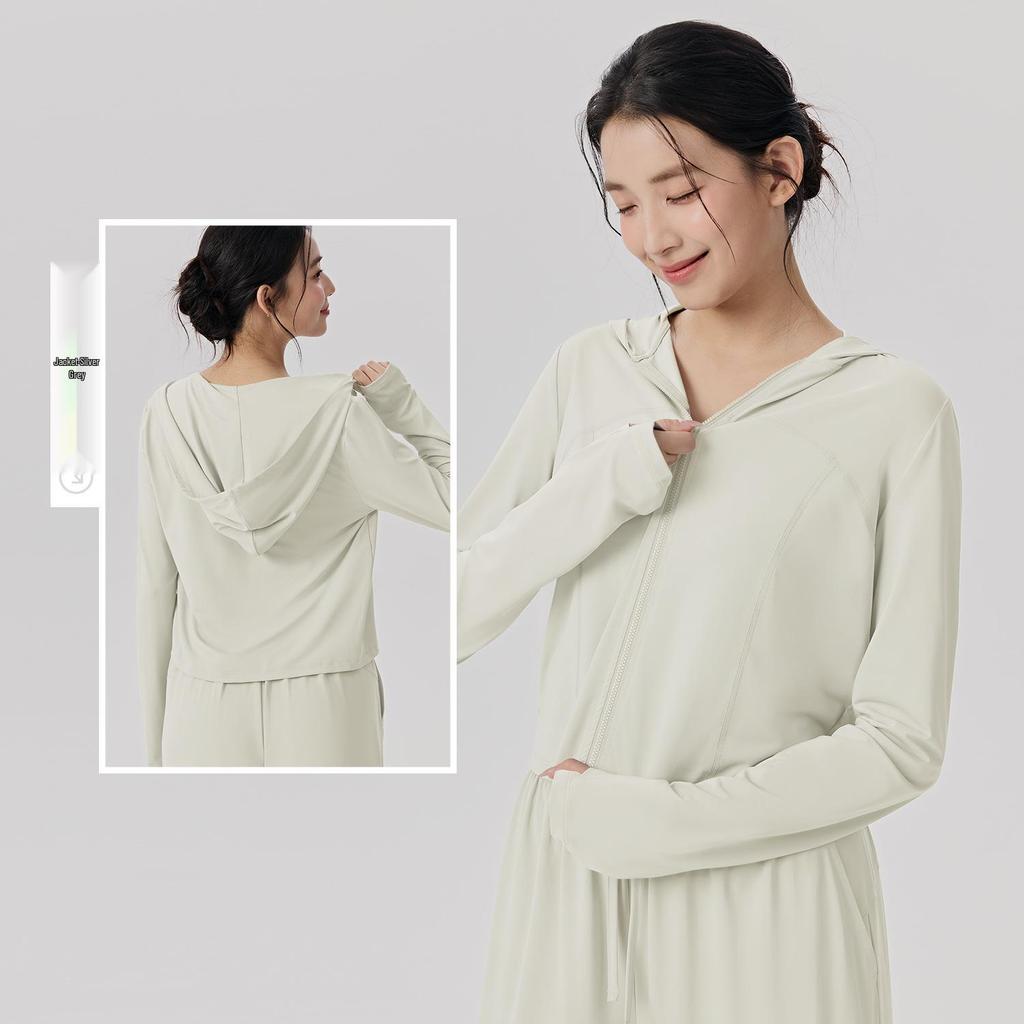 Women's Three-Piece Yoga Suit: Casual Pilates Fitness Set with Sun Protection