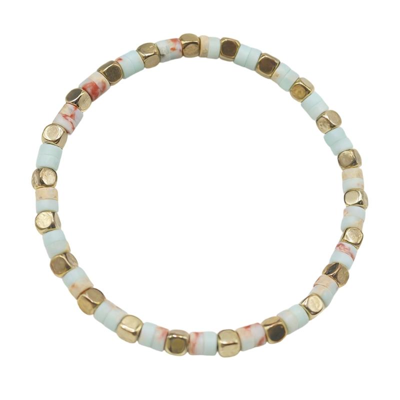 

User Friendly Natural Shoushan Bead Bracelet Handmade Hand Chain for Fashion Enthusiasts and Daily Wear & Party 1 синий