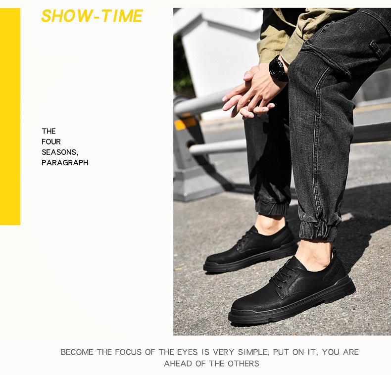 Men's Cowhide Leather Casual Work Shoes - New Formal Business Style