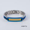 Mens Titanium Steel Geometric Bracelet With Zircon Inlay Custom OEM Dropshipping
