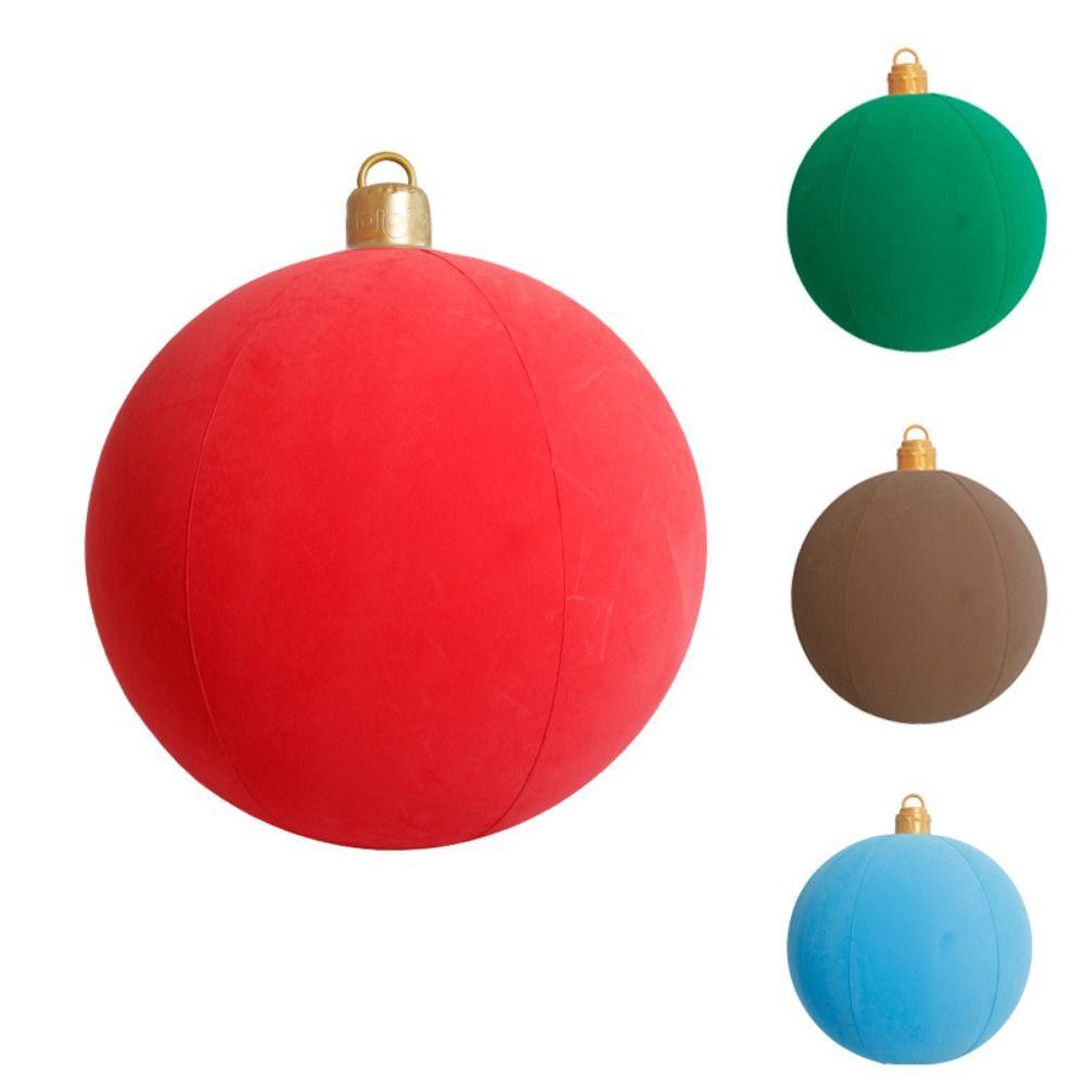 Large Christmas Inflatable Ball 60CM Inflatable Decorated Ball For Yard Lawn Porch Tree