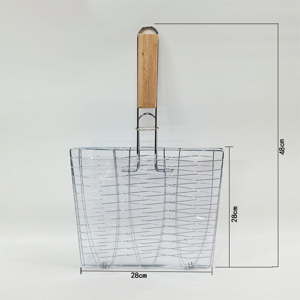 Reusable Fish Grilling Rack Folding BBQ Grilling Basket Portable Fish Grill Baskets  for Veggies