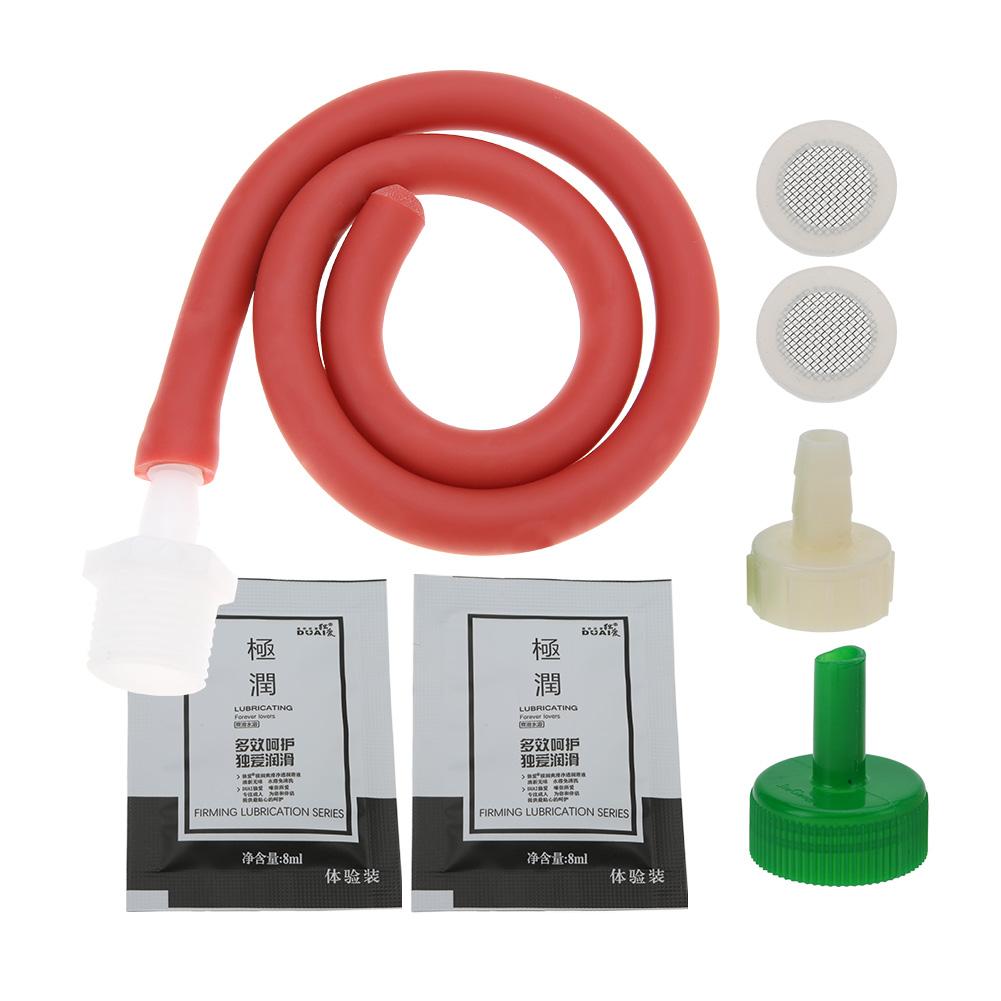Household Soft Silicone Anal Cleaner Enema Tubing Vaginal Cleaning Kit