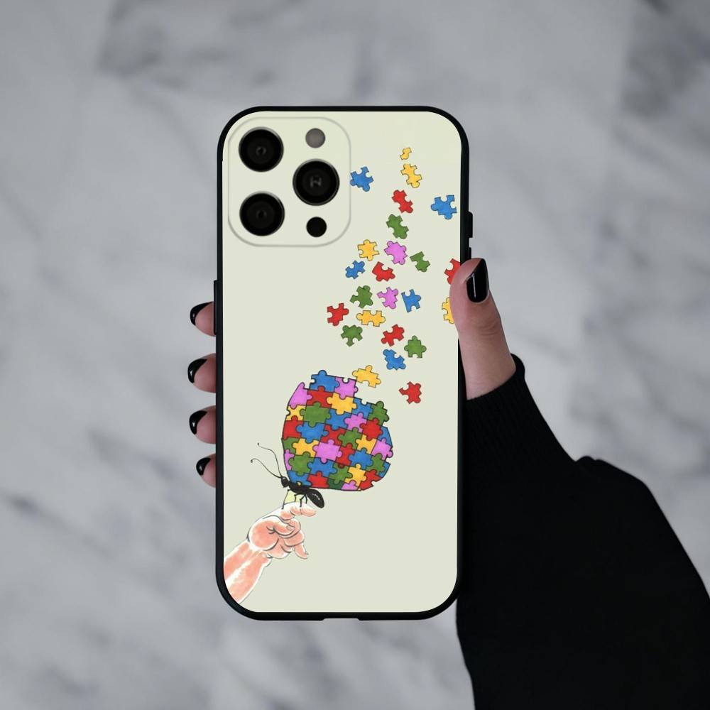 Puzzle Art Support Autism  Phone Case Silicone Soft For IPhone 17pro 16 15 14 13 12 11 X XR Plus Pro Max Plus