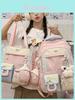 Sweet Girl Backpack With Fabric For School Use