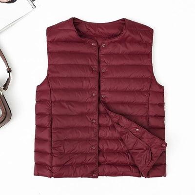 Damen 2025 Leichte Slim Fit Kurze Rundhals Daunenjacke - Warm 90% Entendaunen