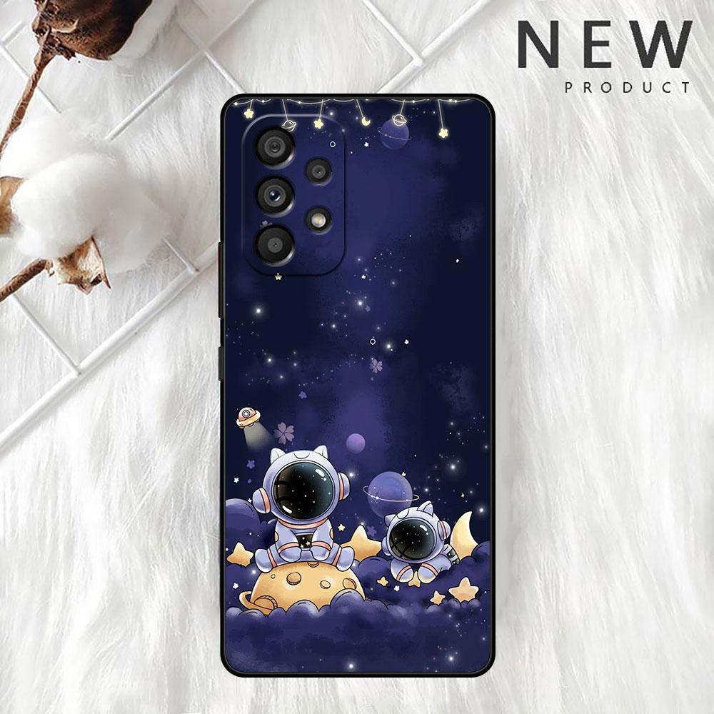 Modische coole Astronauten-Hülle für Samsung Galaxy A52 A12 A51 A32 A21s A71 A32 5G A12 A22 A53 A31 A13 A72 A02s A41 A03 Handyhülle