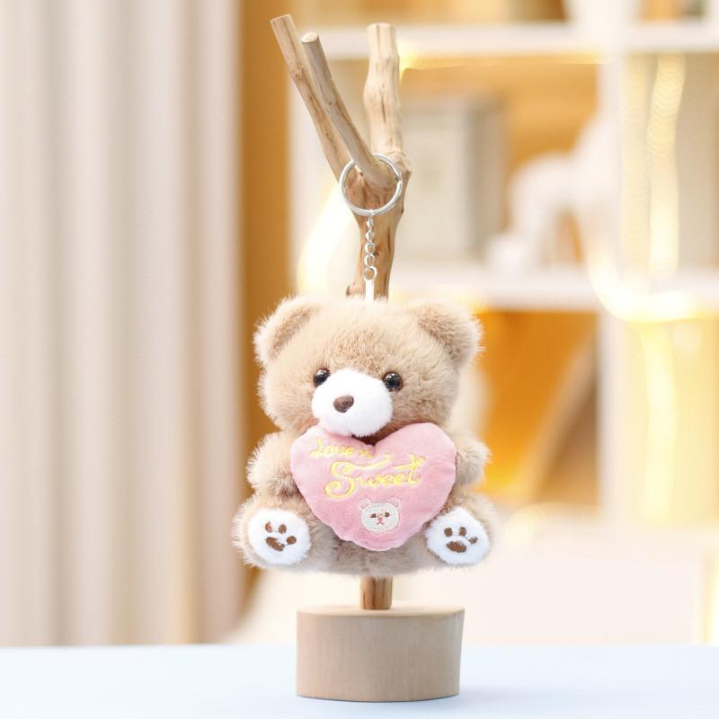 Keychain Love Bear Cute Cartoon Girl Backpack Decoration Hanging Plush Gift Doll