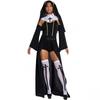 Halloween Nonnenkostüm Damen M L XL Karneval Rollenspiel Outfit Maskenball Party Spiel Mottoparty Kostüm