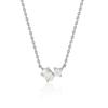 Essence Silver (W) Oval Round Moissanite Necklace