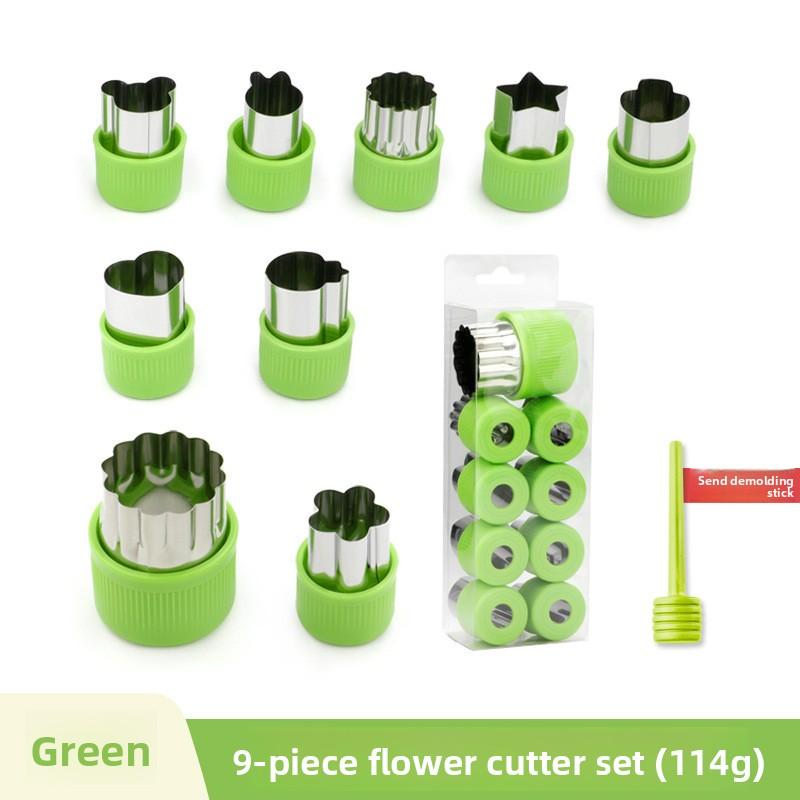 Household Kitchen Mold Set Baby Complementary Food Butterfly Noodle Mold Fruit and Vegetable Cutting Mold Stainless Steel Biscuit Embossing Mold